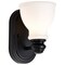 Nuvo Russel - 1 Light Vanity - Matte Black with Satin White Glass 60/8021 - alternate 6